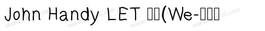 John Handy LET 普通(We字体转换